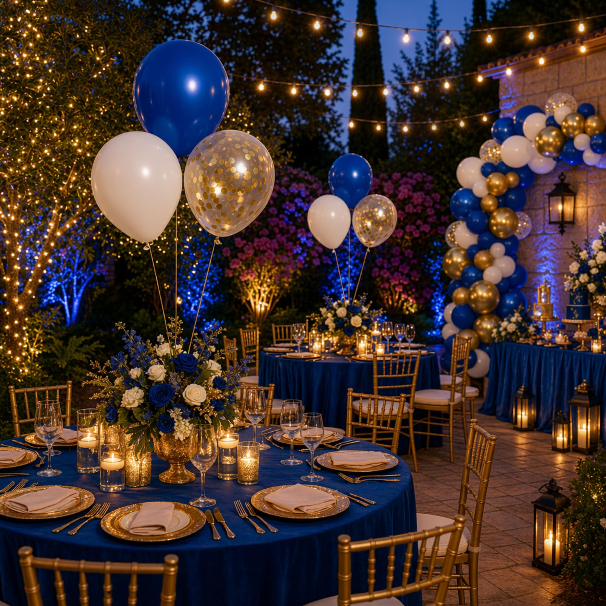 Ediesi palloncini blu e oro 30 cm 52 pezzi compleanno