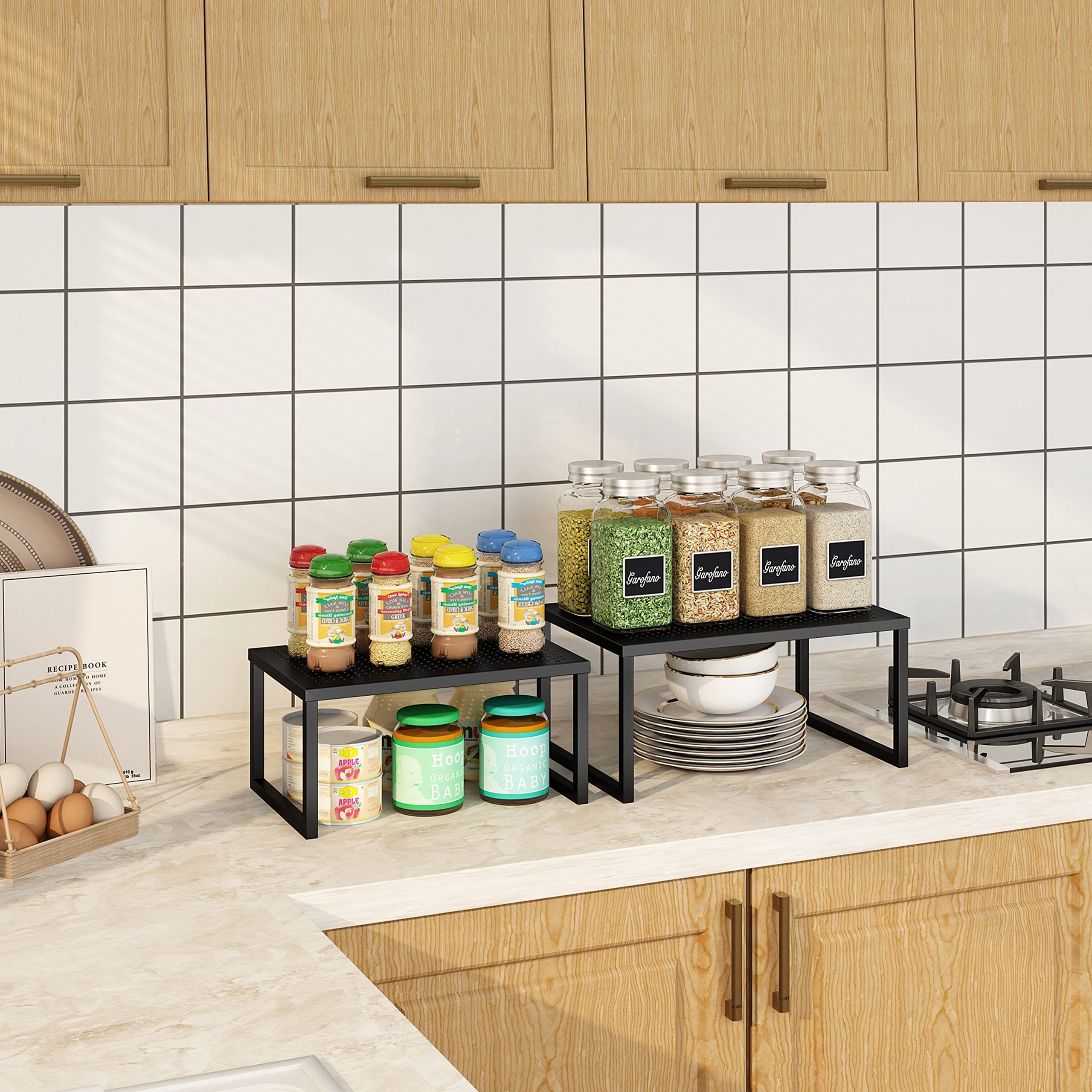Simple Trending mensola cucina bronzo 2 pezzi impilabile