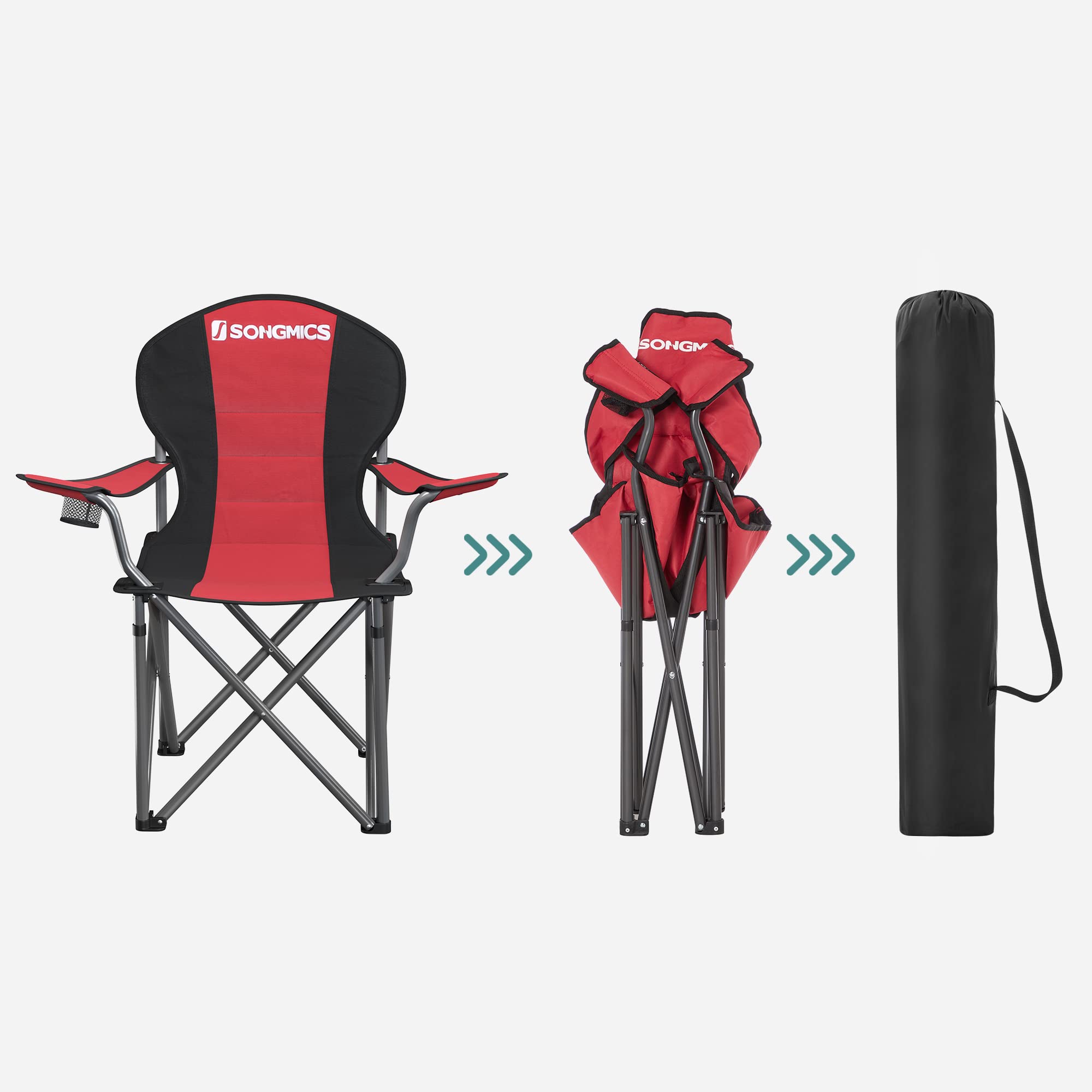 Songmics Sedia Outdoor Pieghevole con Borsa 250 kg