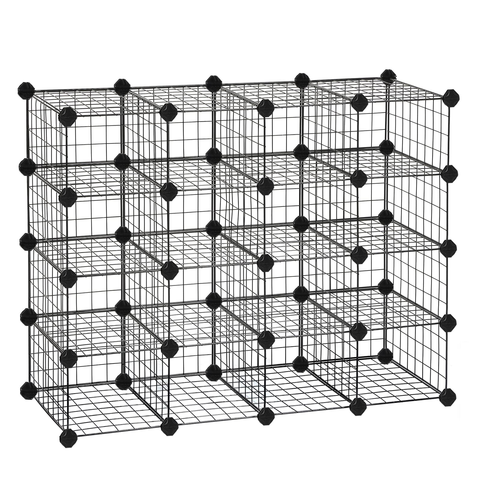 Songmics LPI44HS scarpiera modulabile nera 16 paia rete