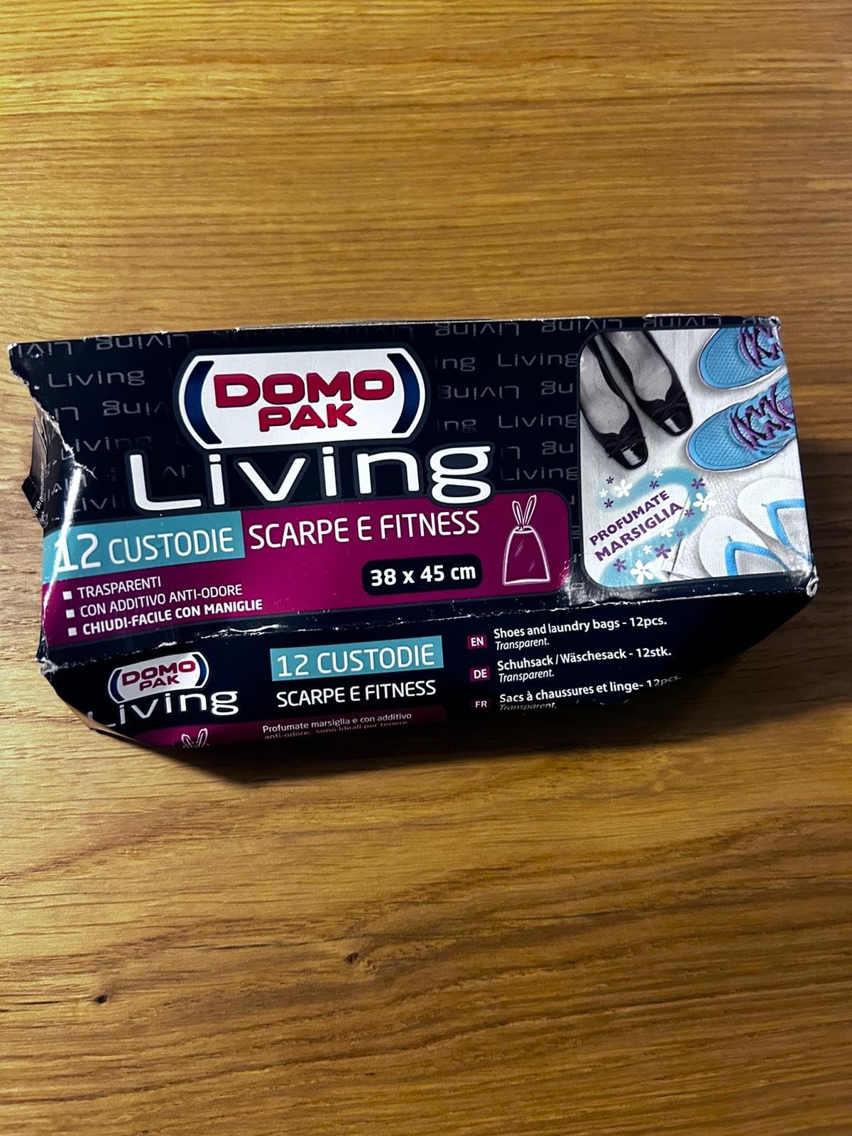 Domopak Living sacchetti scarpe trasparenti 38x45 cm profumati