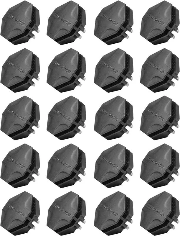 Songmics ALPC0B-20V1 giunti connettori ABS nero 20 pezzi