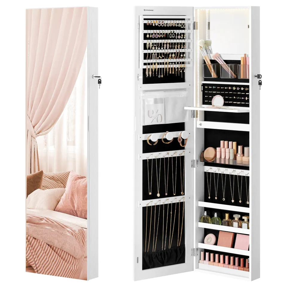 Songmics Armadio Portagioie Alto 140 cm Salvaspazio