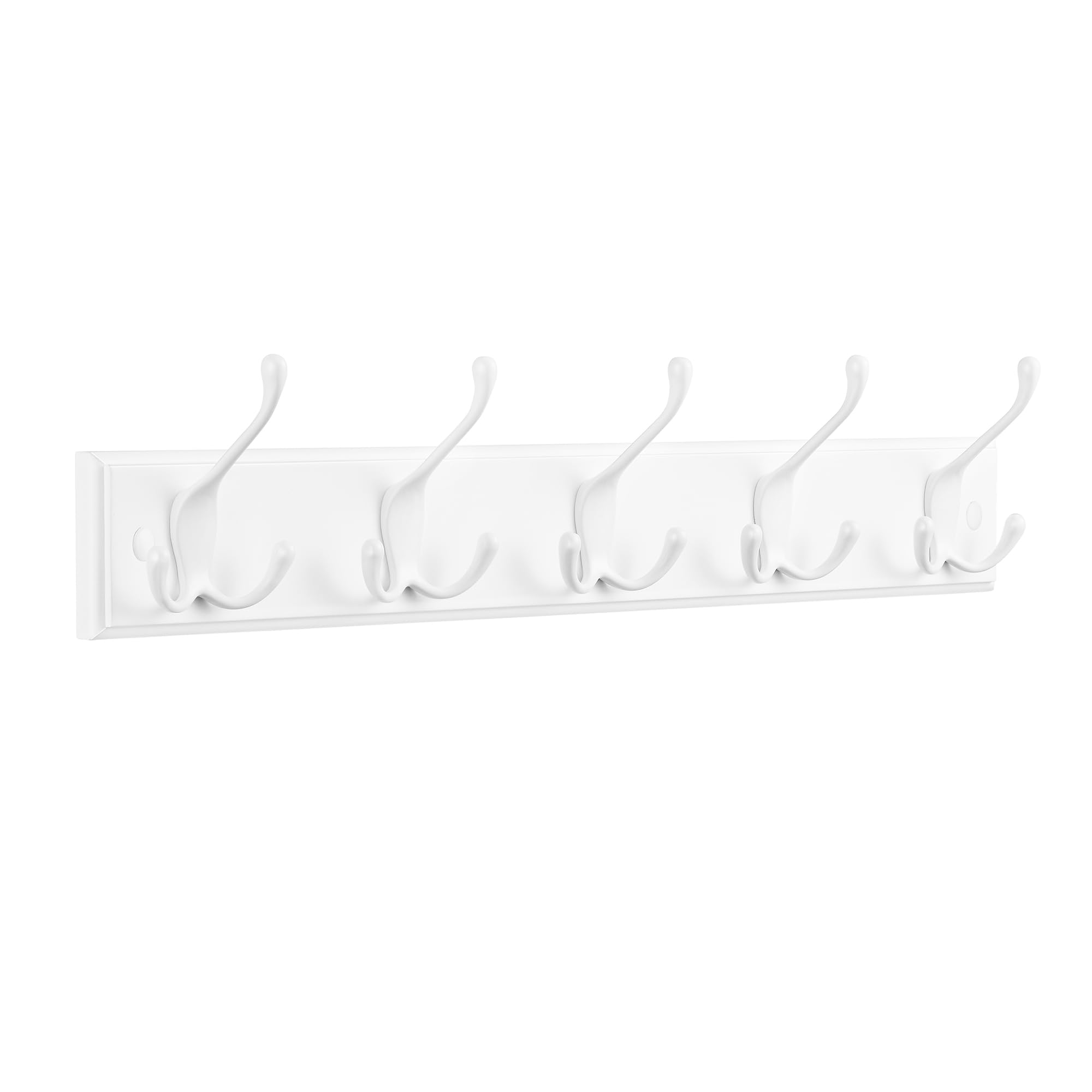 Songmics LHR30WT appendiabiti parete 4 ganci tripli bianco 40 cm