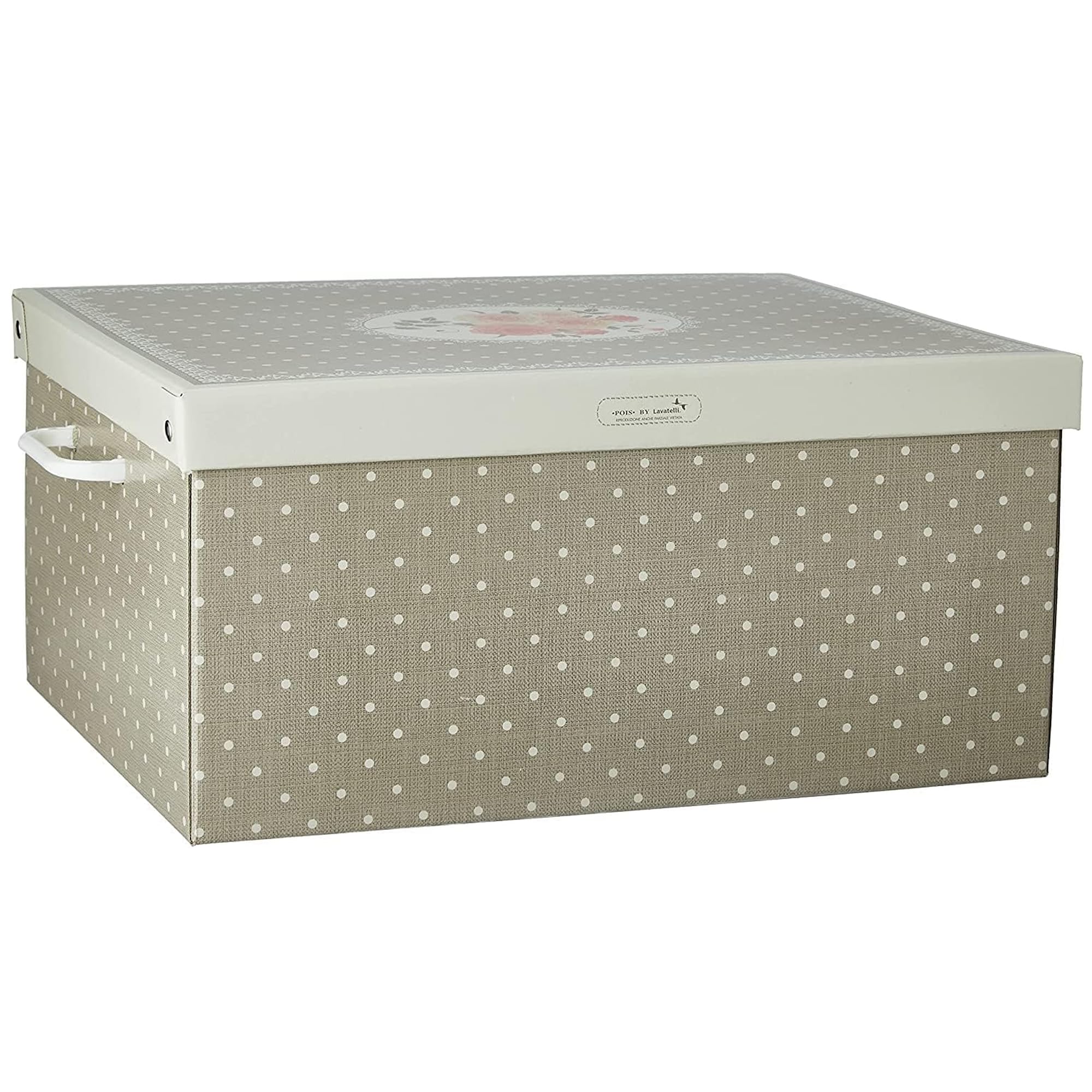Lavatelli Set 6 Scatole Armadio 39x50x24 Pois con Coperchio