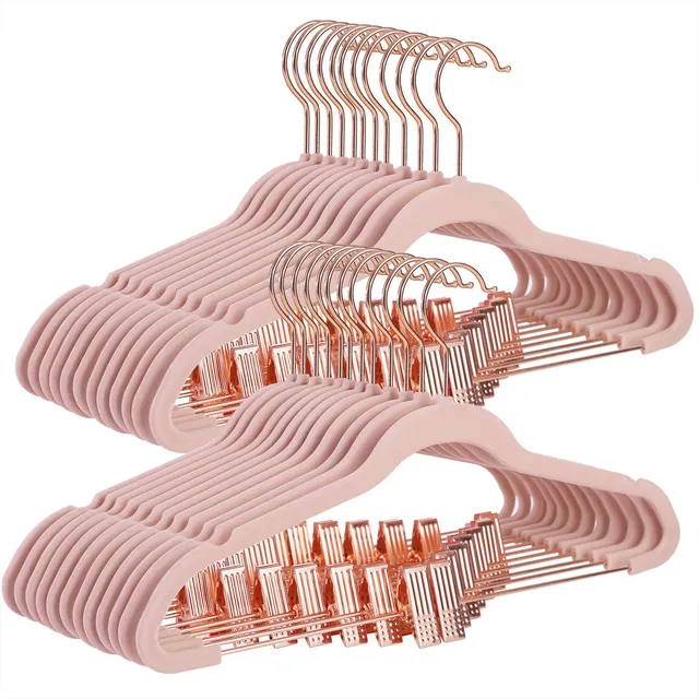 Songmics CRF14PK24 Set 24 Grucce Pantaloni Velluto Rosa