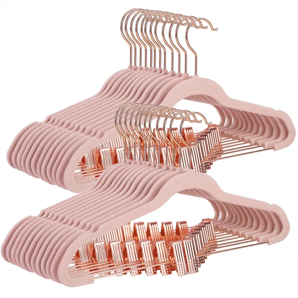 Songmics CRF14PK24 Set 24 Grucce Pantaloni Velluto Rosa
