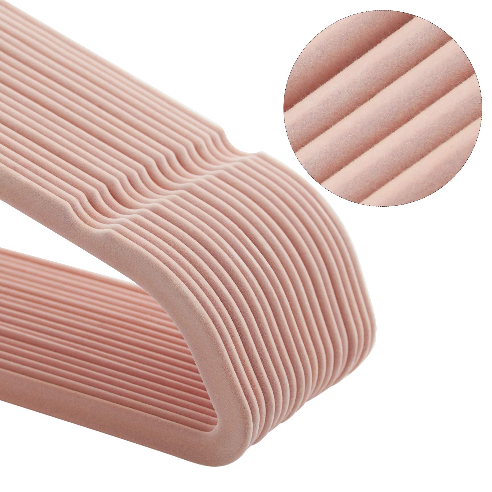 Songmics CRF100PK Grucce Vellutate Rosa Chiaro Set 100 Antiscivolo