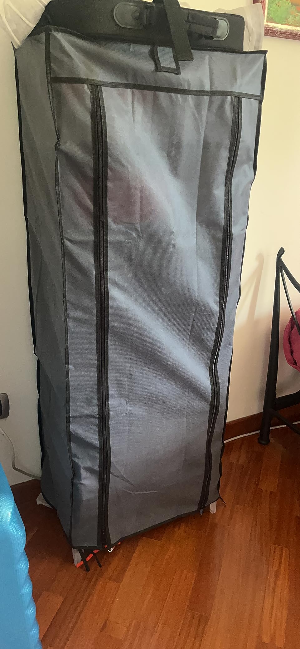 Songmics RXJ024G02 scarpiera 7 ripiani grigia con copertura antipolvere