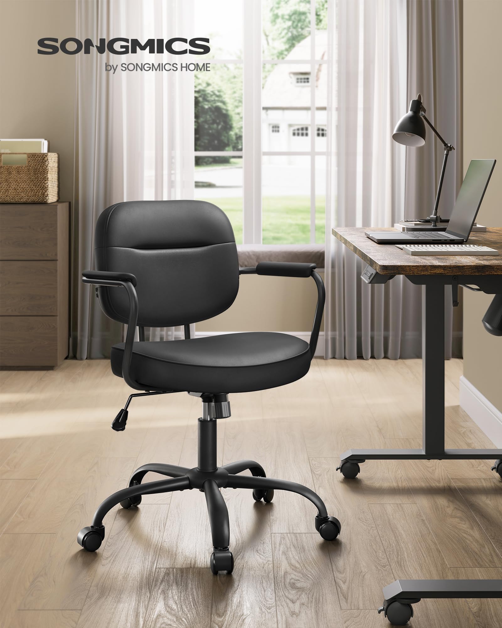 Songmics OBG033B01 sedia da ufficio nera ergonomica