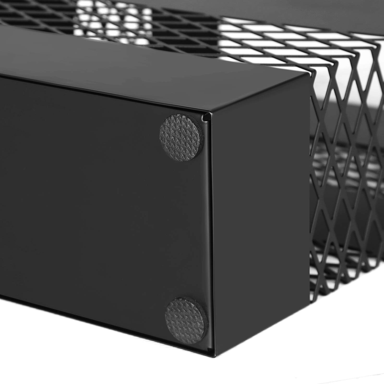 Songmics LUC02BK portaombrelli metallo nero 28x12x41 cm
