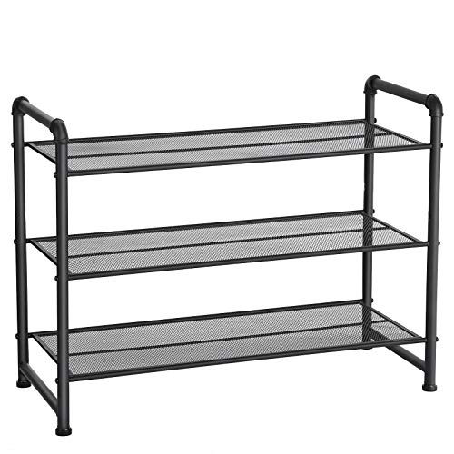 Songmics LMR53BK scarpiera 3 ripiani nero opaco 71,5 cm