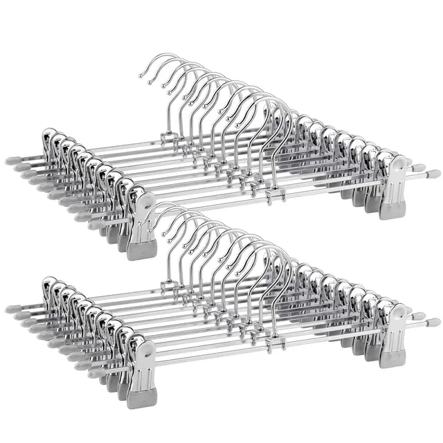 Songmics CRI03G20 grucce metallo 20 pezzi argento antiscivolo
