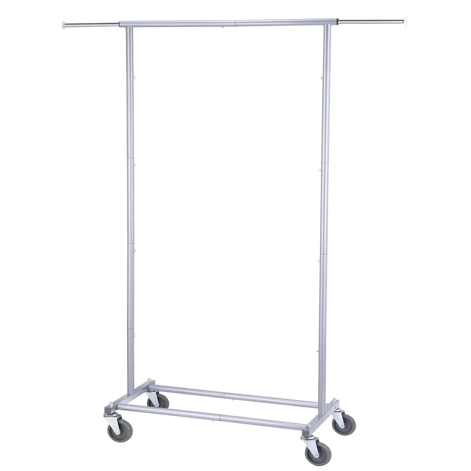 Simple Trending Standard Rod stender appendiabiti nero con ruote
