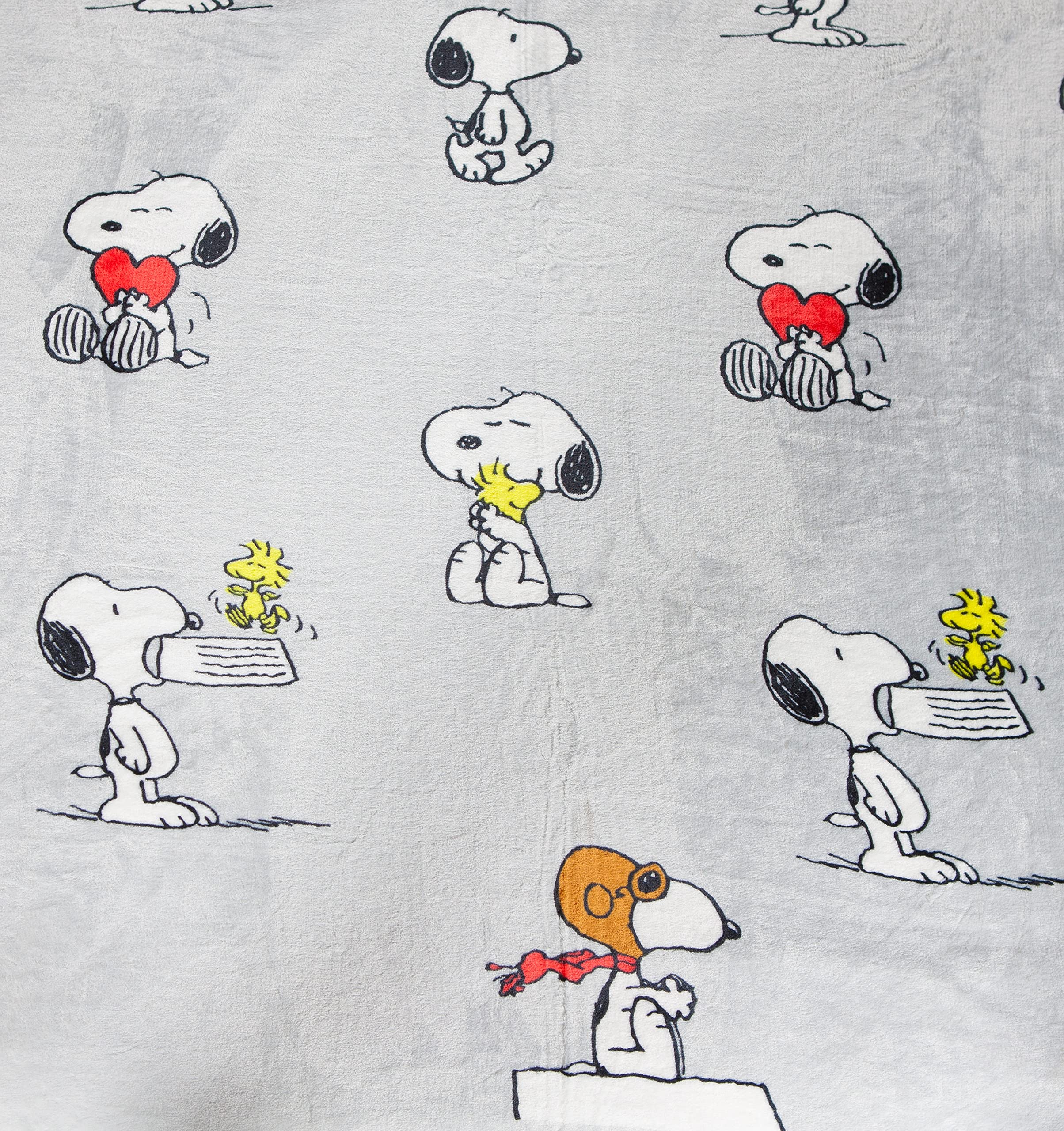 Lavatelli Kanguru Snoopy plaid matrimoniale 230x230 grigio pile