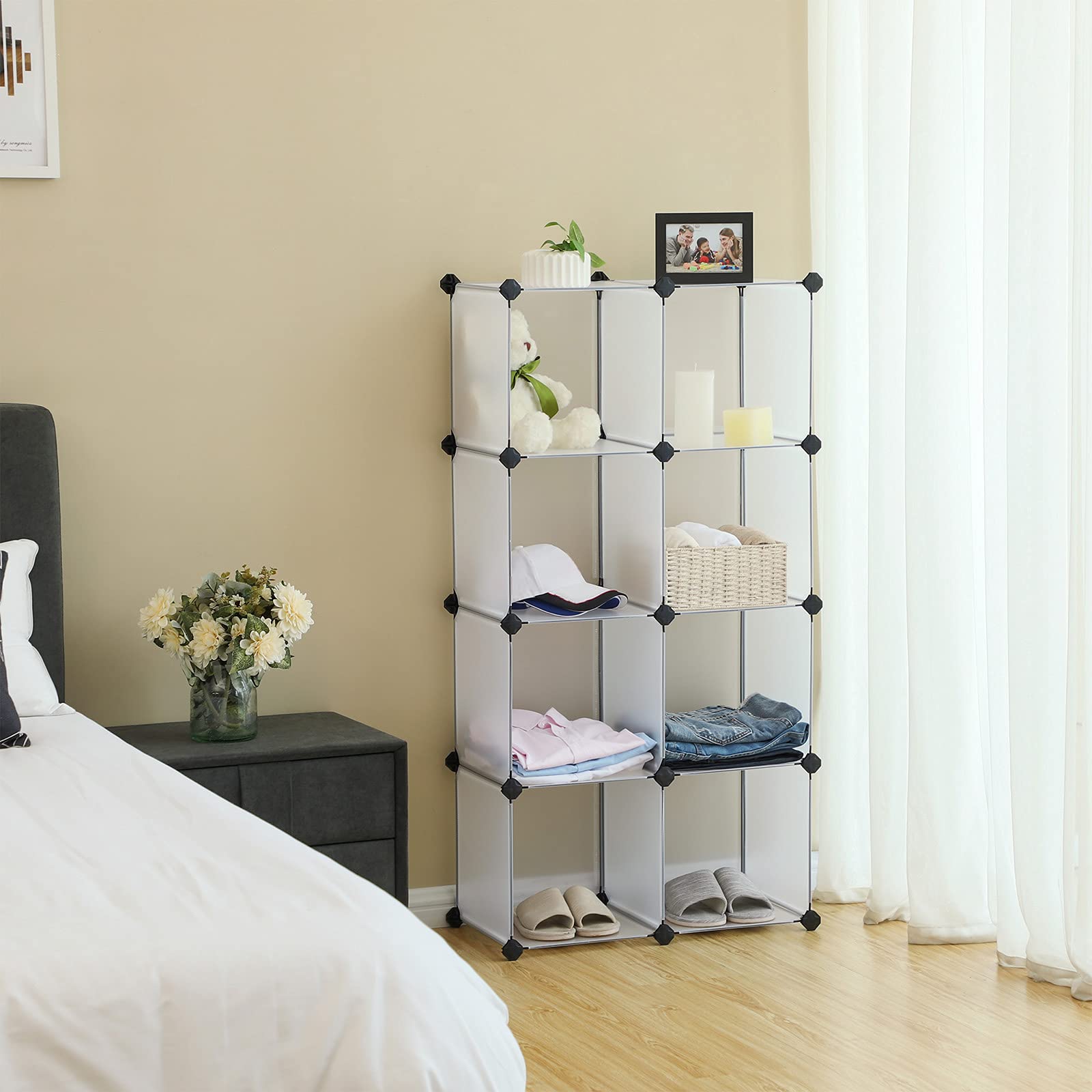 Songmics LPC115S armadio 9 cubi bianco