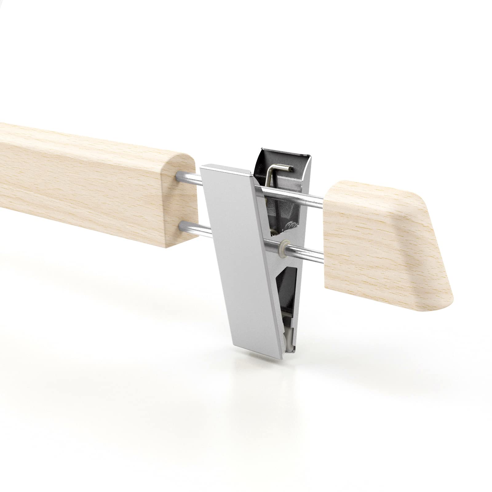 Mainetti Linea Legno grucce con pinze naturale 40 cm 5 pezzi salvaspazio