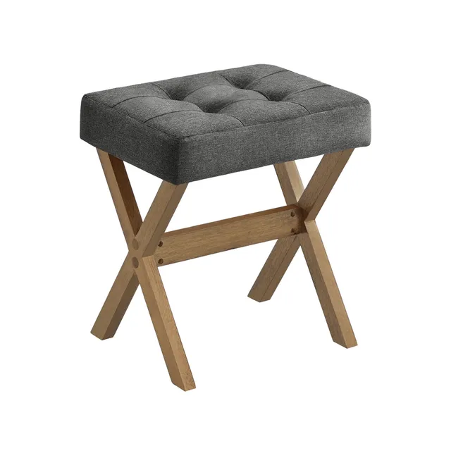 Songmics ULSF006GN01 sgabello toeletta grigio imbottito