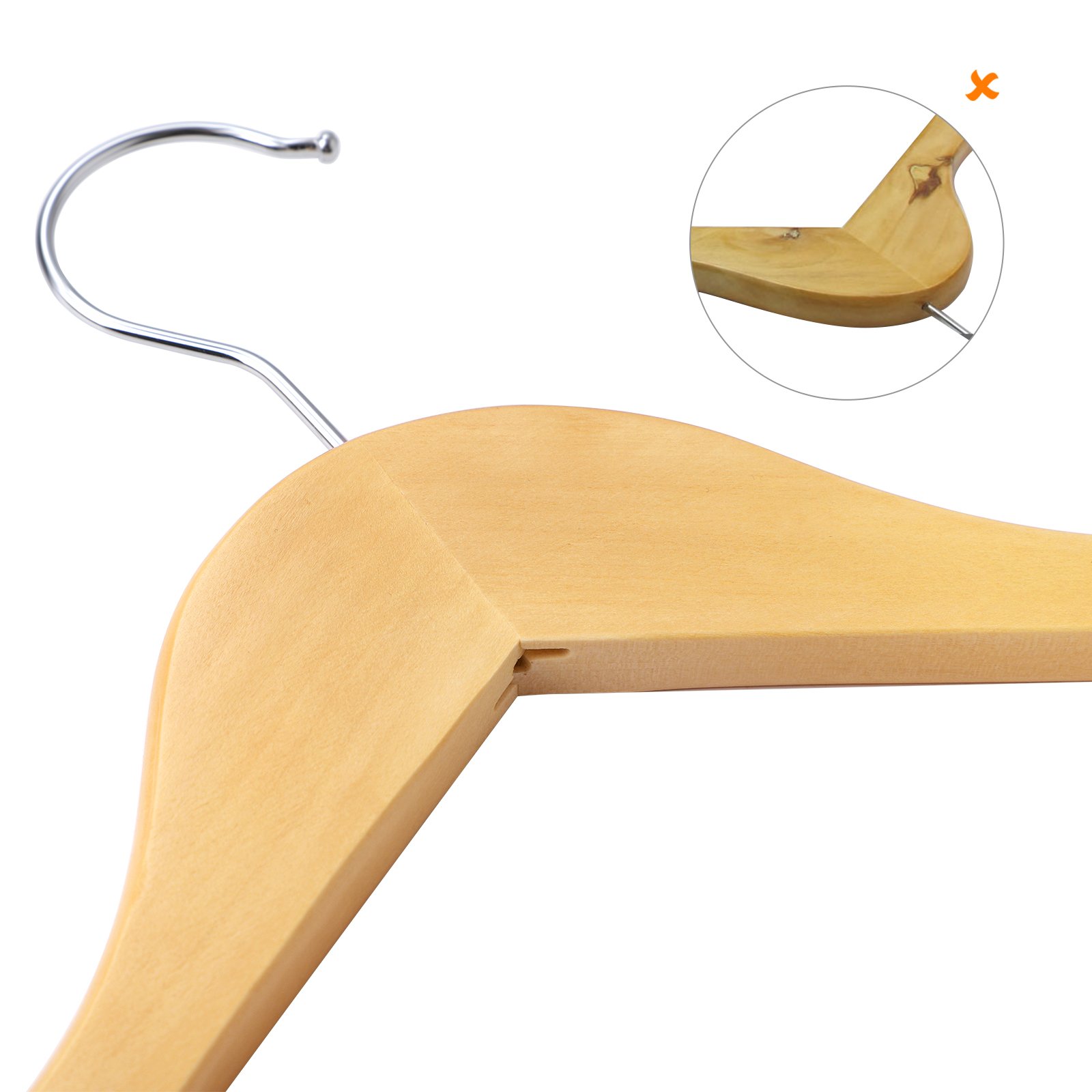 Songmics CRW003-20 Grucce legno 20 pezzi naturale 44 cm