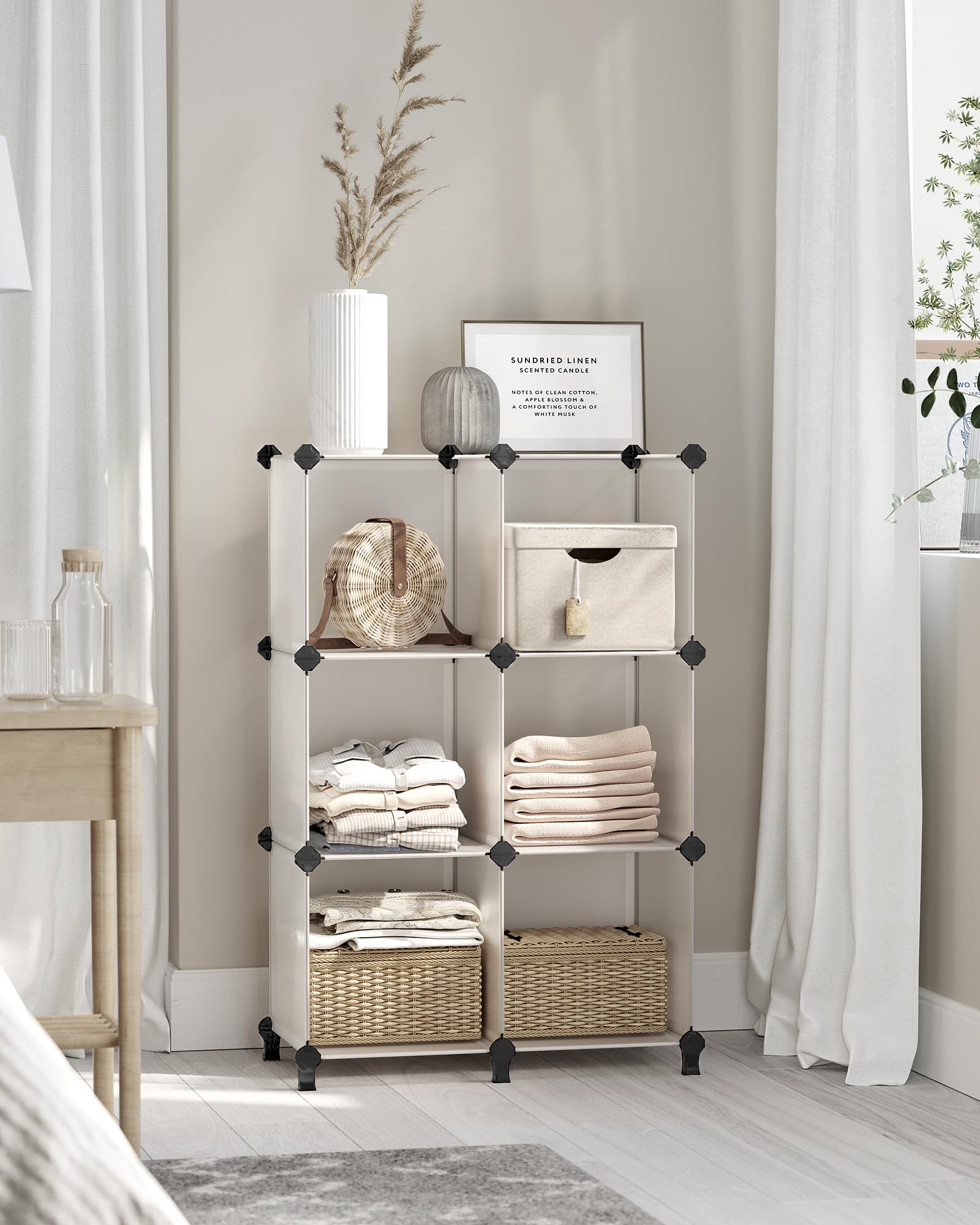 Songmics LPC111S scaffale 6 cubi bianco
