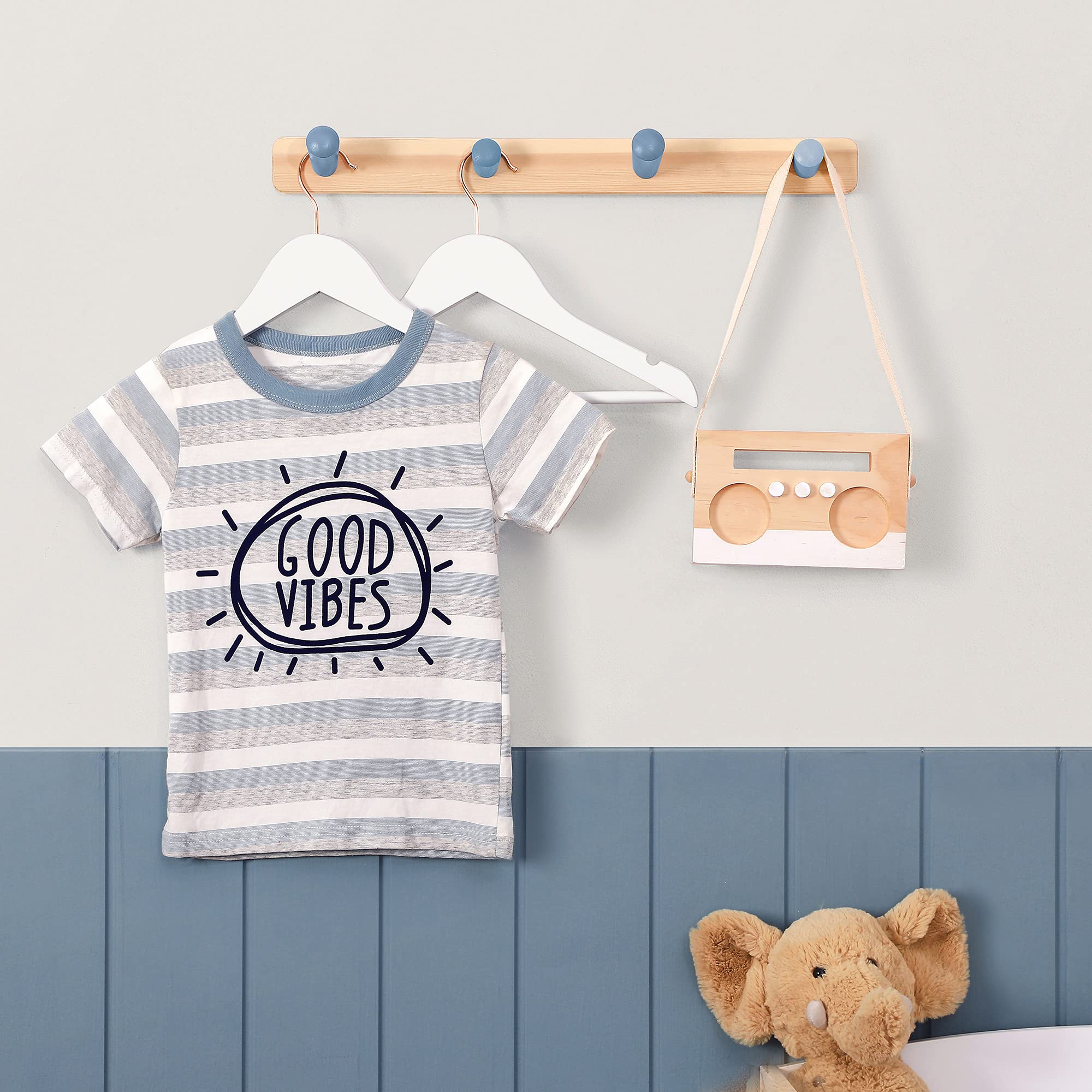 Songmics CRW006W03 set 20 grucce bambini legno bianco 35 cm