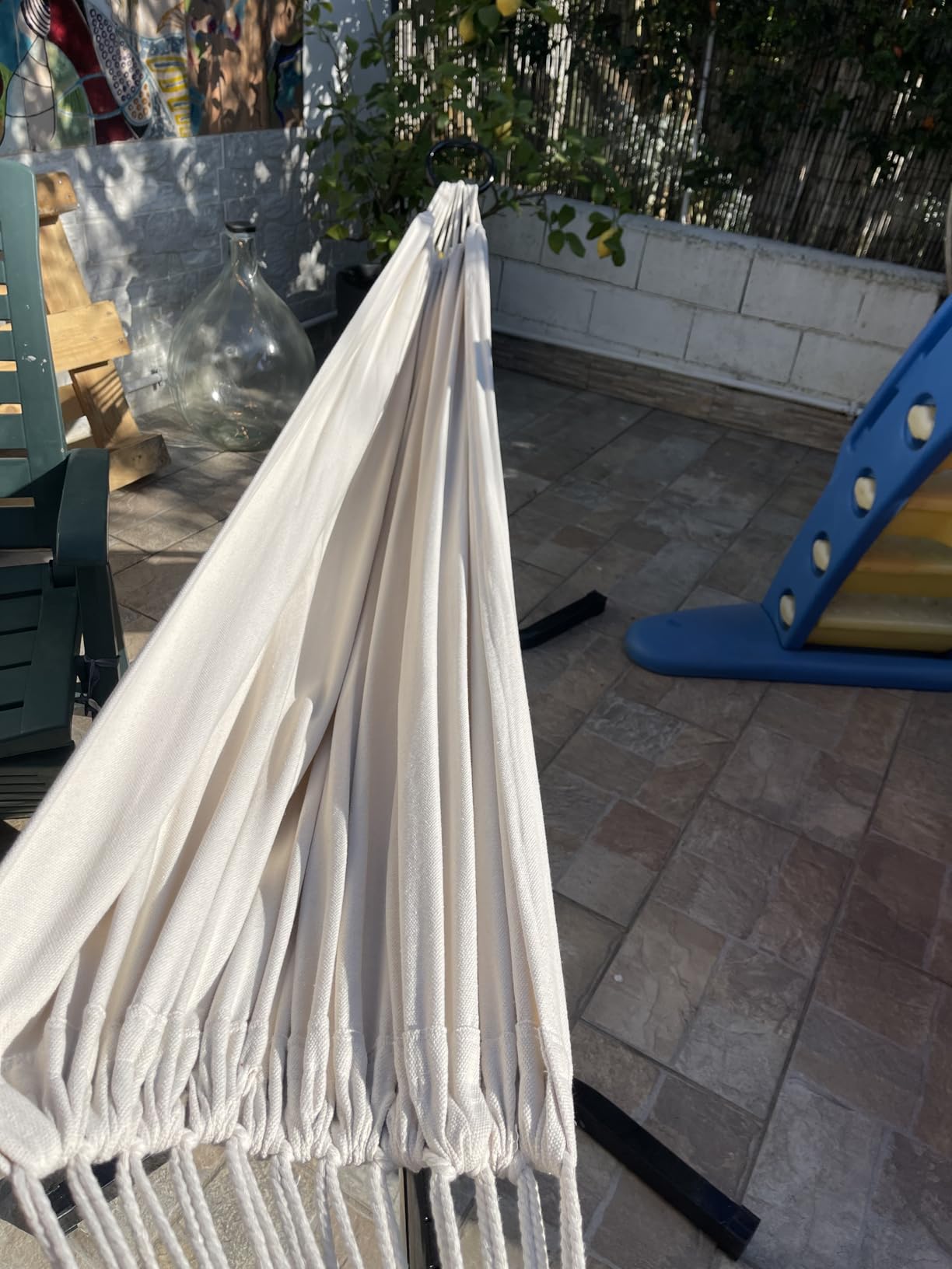 Songmics GHS001M01 amaca con stand beige 210x150 cm