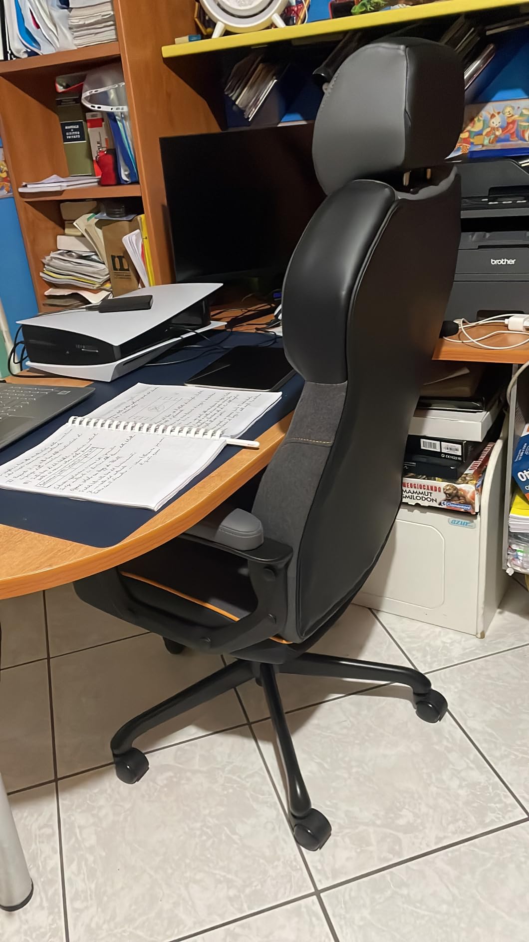 Songmics OBG066Q01 sedia ufficio blu acqua traspirante 150 kg
