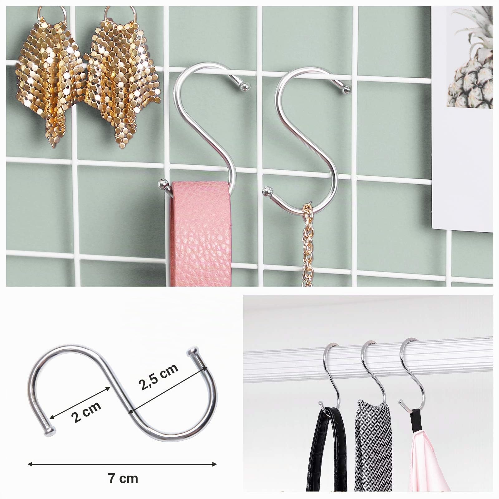Songmics LPP01W Griglia Parete Set 2 Bianco Foto