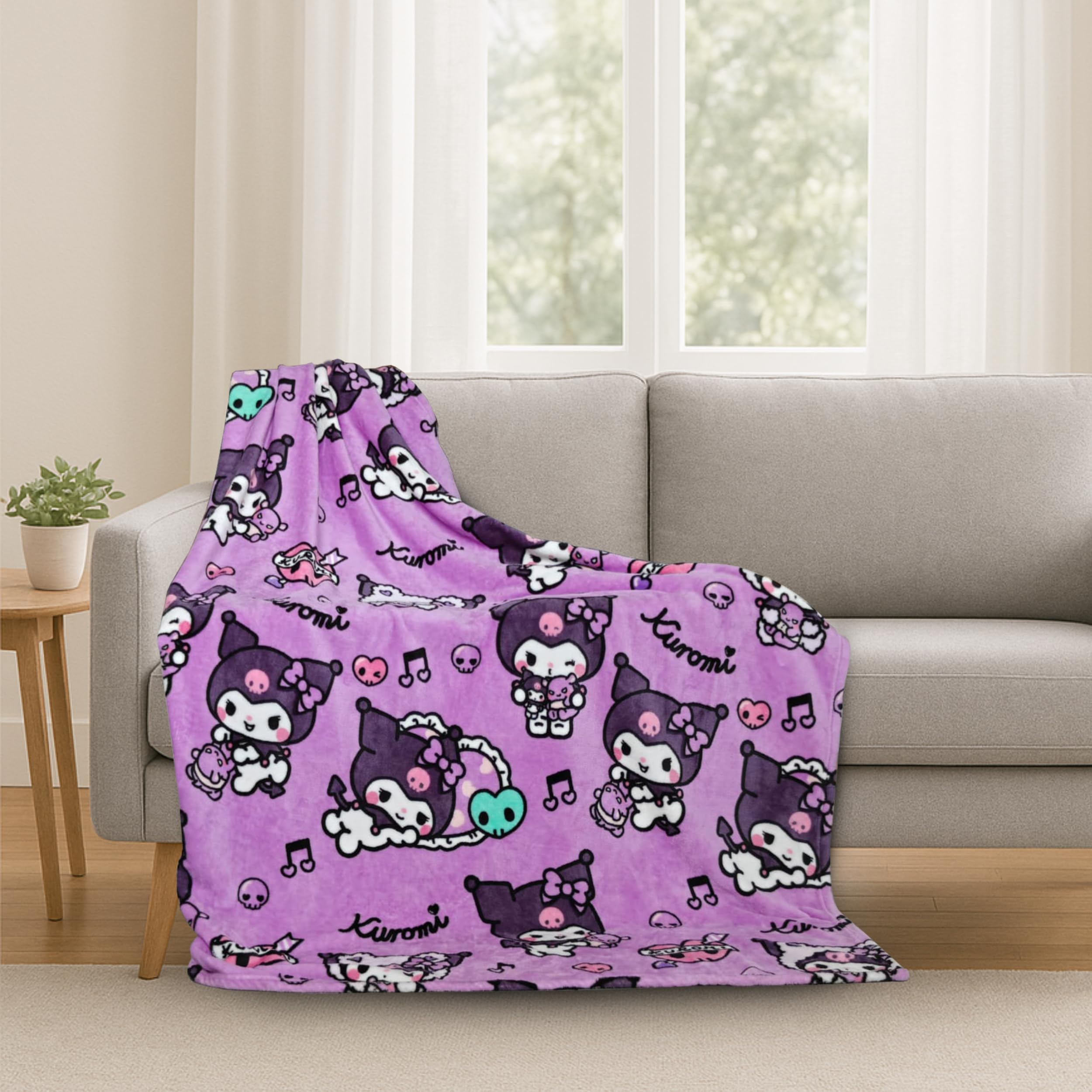 Kanguru Kuromi Plaid Pile Viola 130x170 cm Microfibra