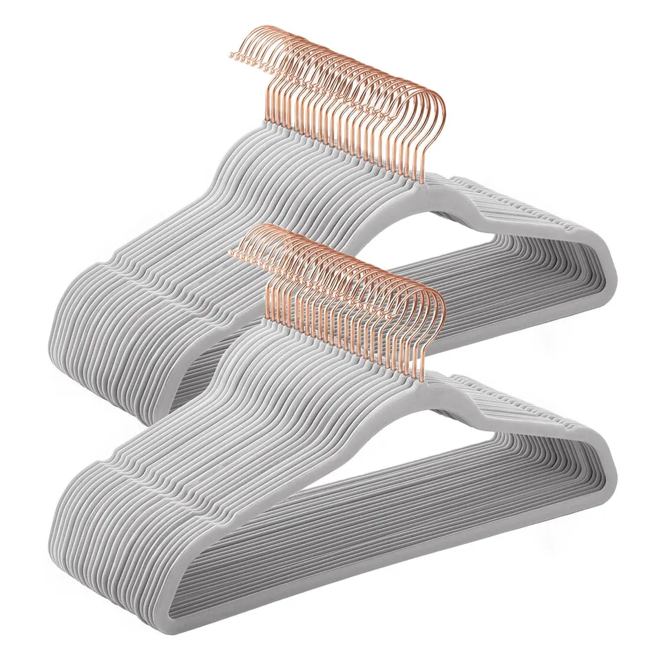 Songmics Grucce Vellutate Antiscivolo Oro Rosa