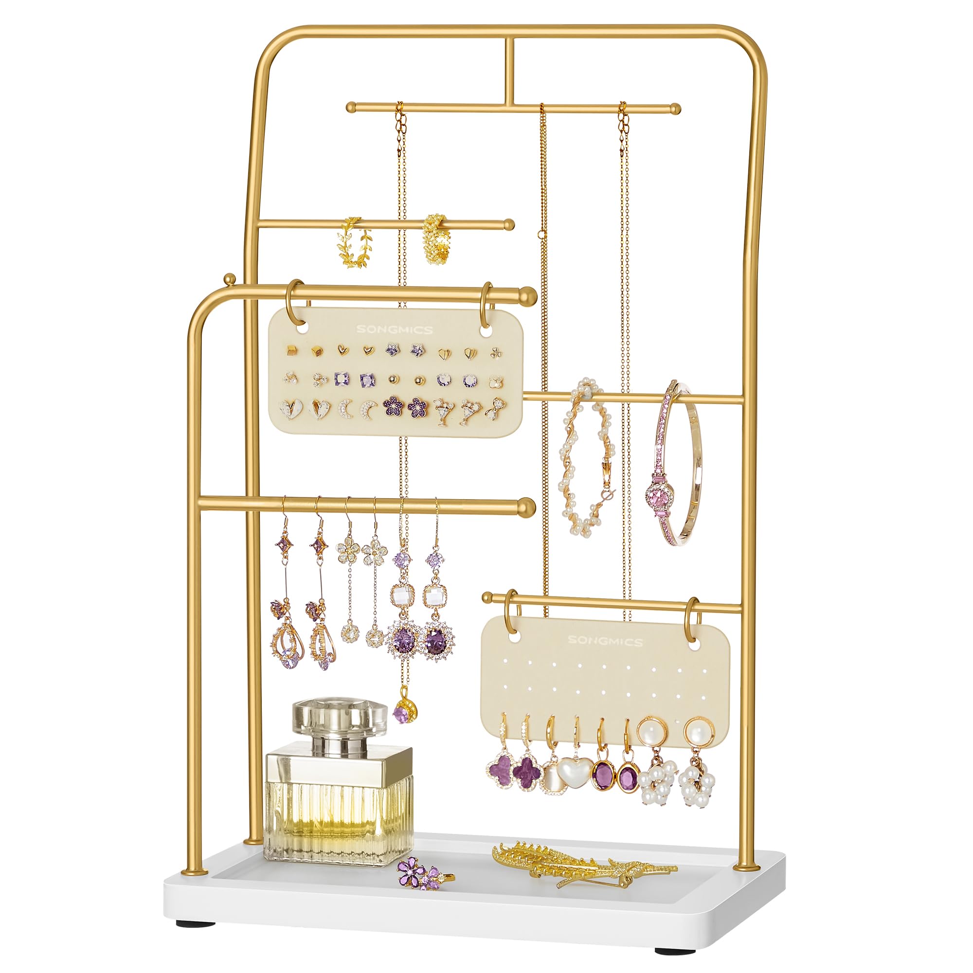 Songmics JJS024A01 Portagioie Oro Metallizzato 33,7 cm
