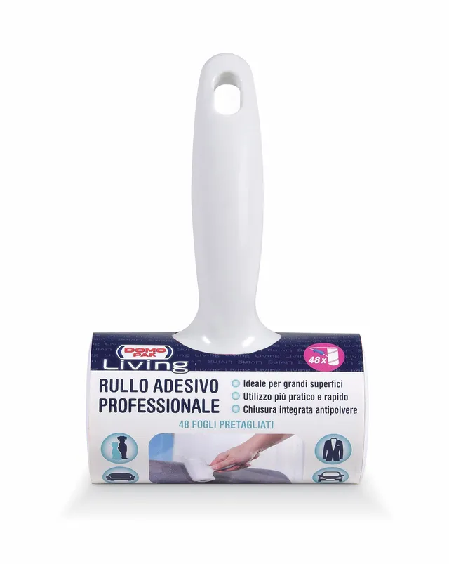 Domopak Living 901073 Rullo Adesivo 48 Fogli Antipolvere