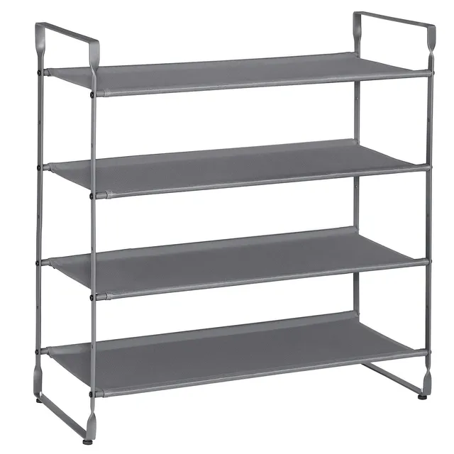 Songmics LSO04GY scarpiera tessuto 4 livelli grigia