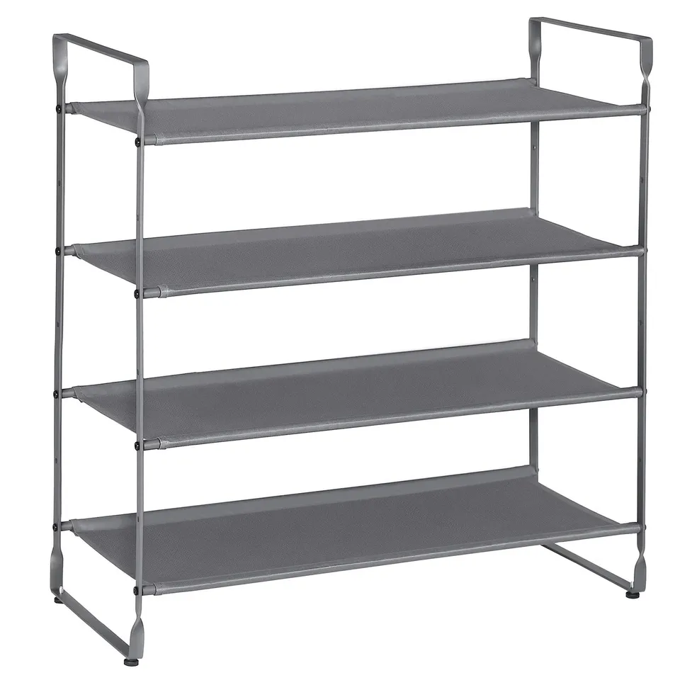 Songmics LSO04GY scarpiera tessuto 4 livelli grigia