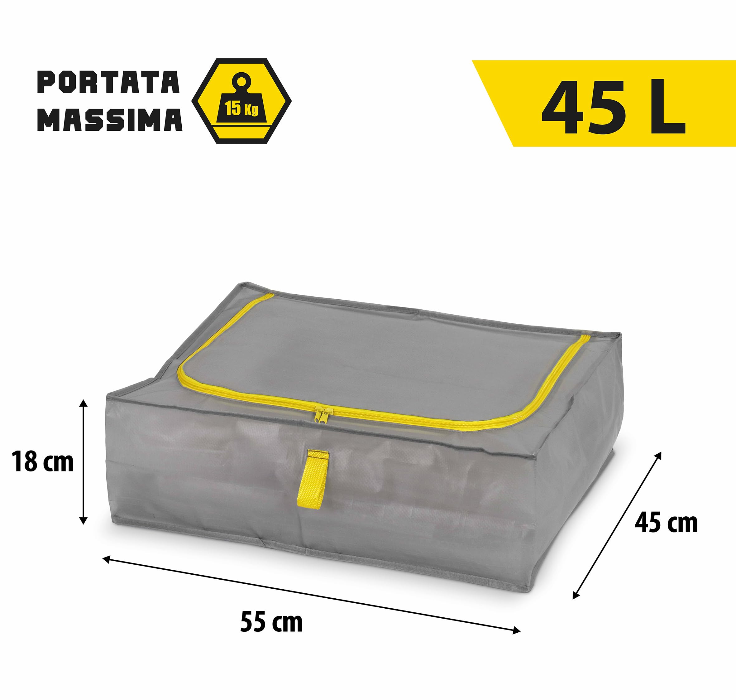 Domopak Living Custodia Multiuso 45 L 55x45x18 cm Antistrappo