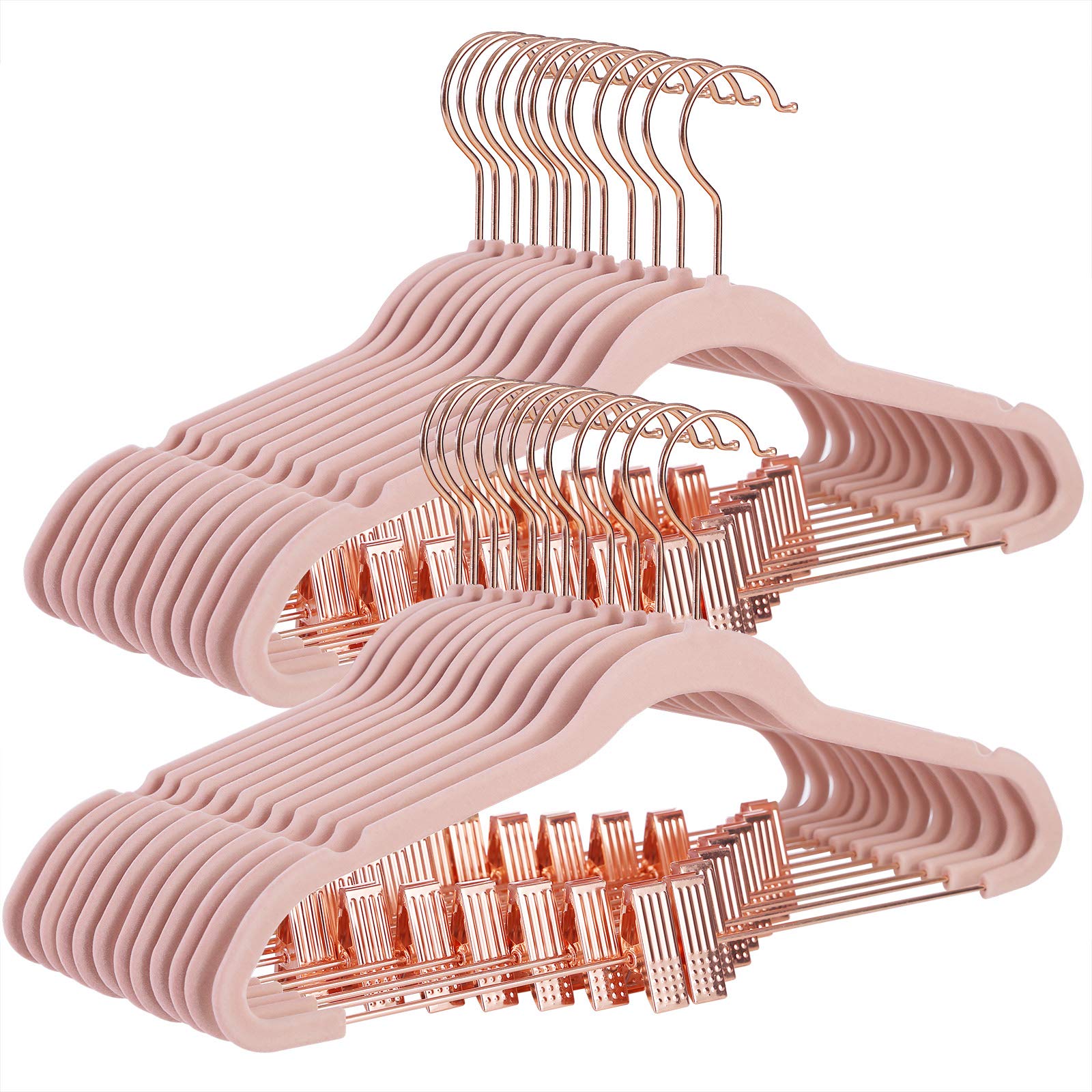Songmics CRF14PK24 Set 24 Grucce Pantaloni Velluto Rosa