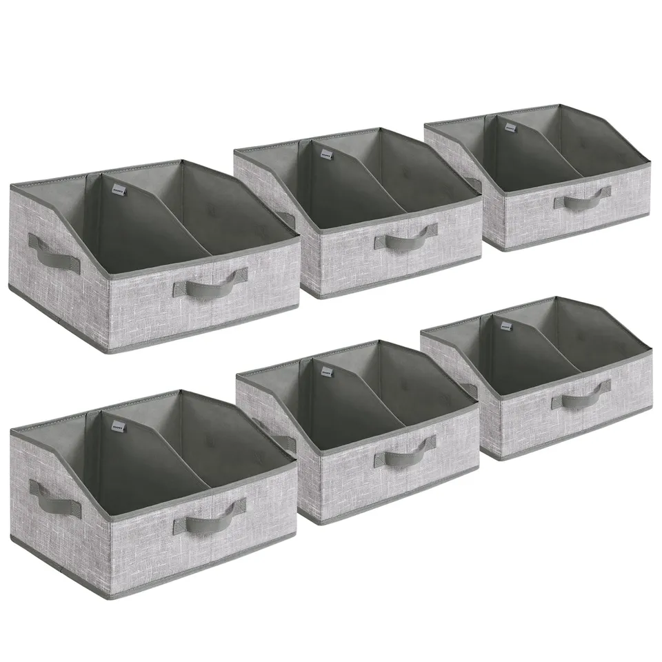 Songmics Scatole Tessuto Set 6 Pezzi 40x30x20cm Pieghevoli