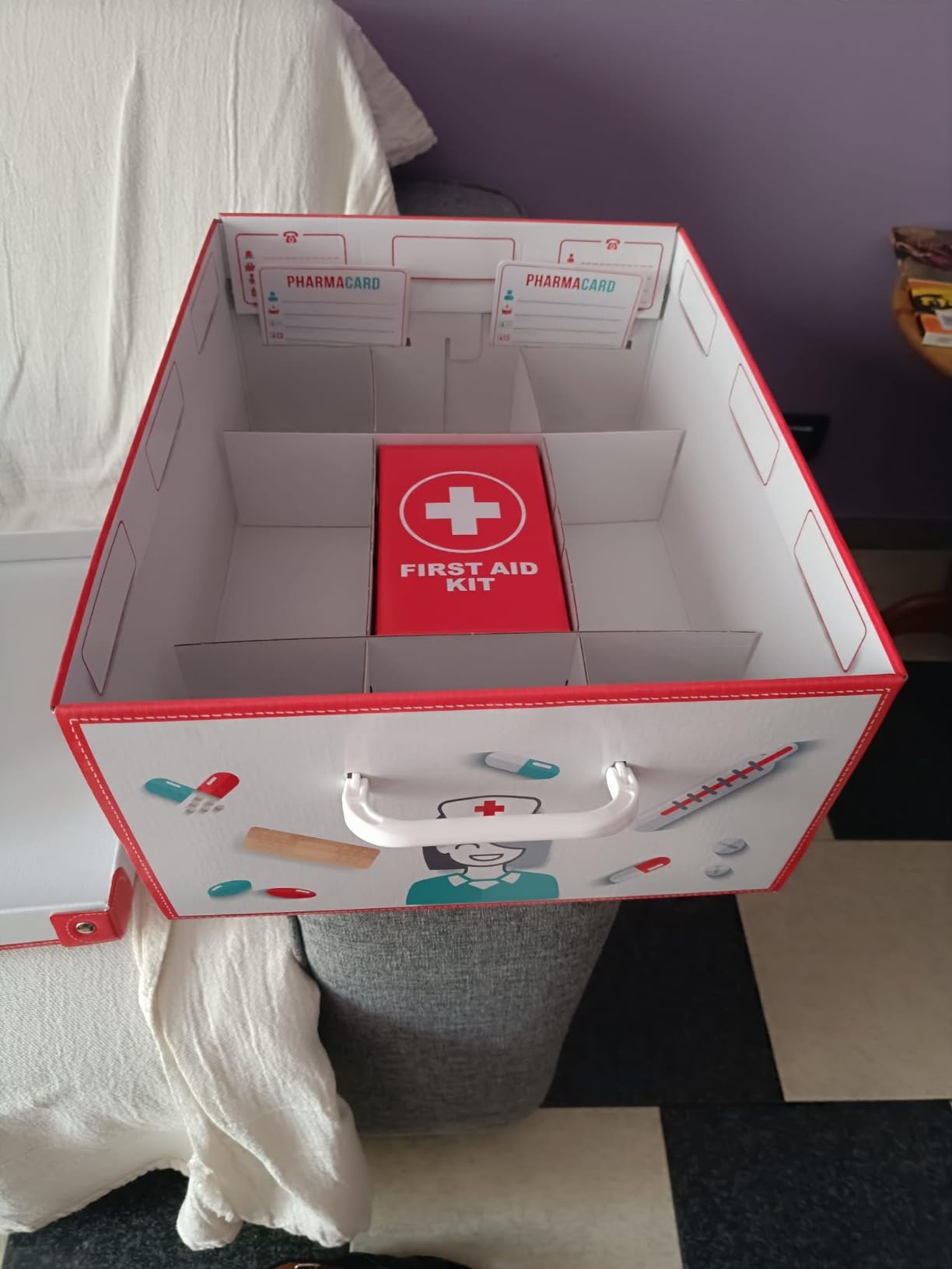 Lavatelli Pharma Organizer scatola medicinali 32x42cm 9 scomparti