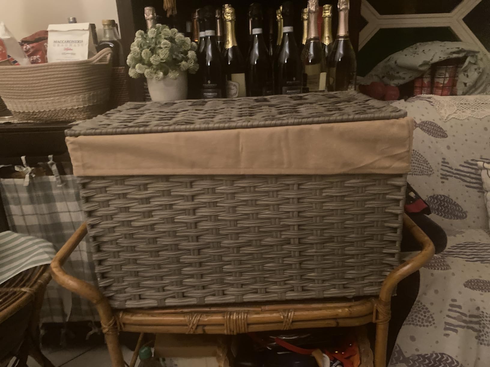 Songmics LCB51NL Cesto Portabiancheria 90L Naturale