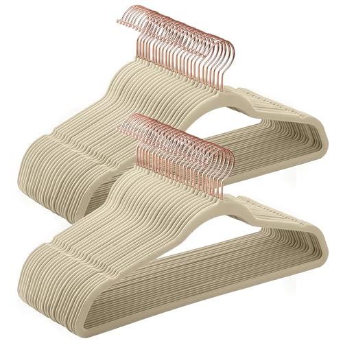 Songmics CRF026K50 Grucce Velluto 50 Pezzi Beige Salvaspazio