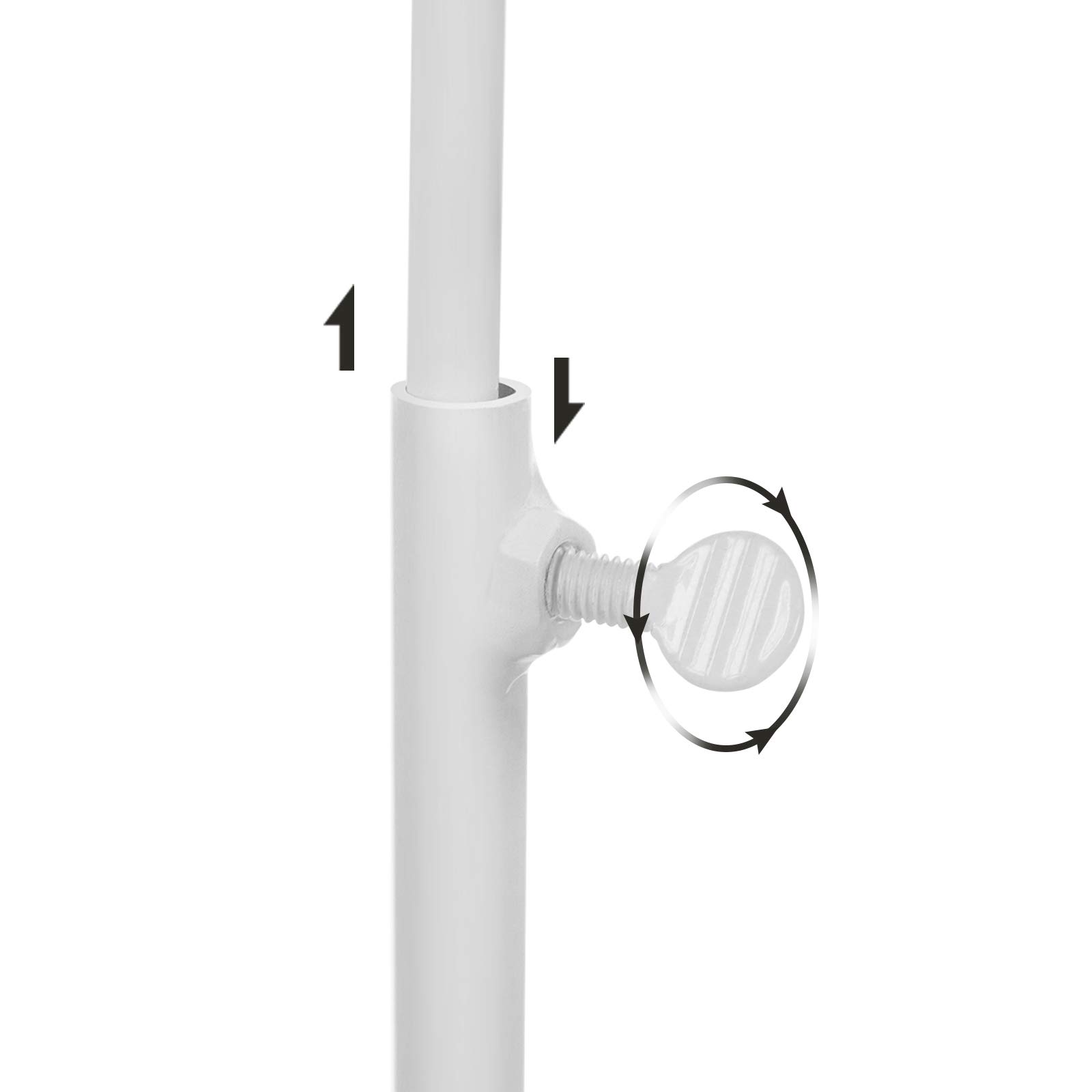 Songmics JJS04WT porta gioielli bianco girevole regolabile