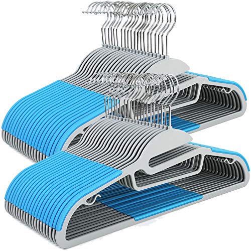 SONGMICS CRP41Q-50 grucce plastica 50 pezzi blu grigio collo stretto