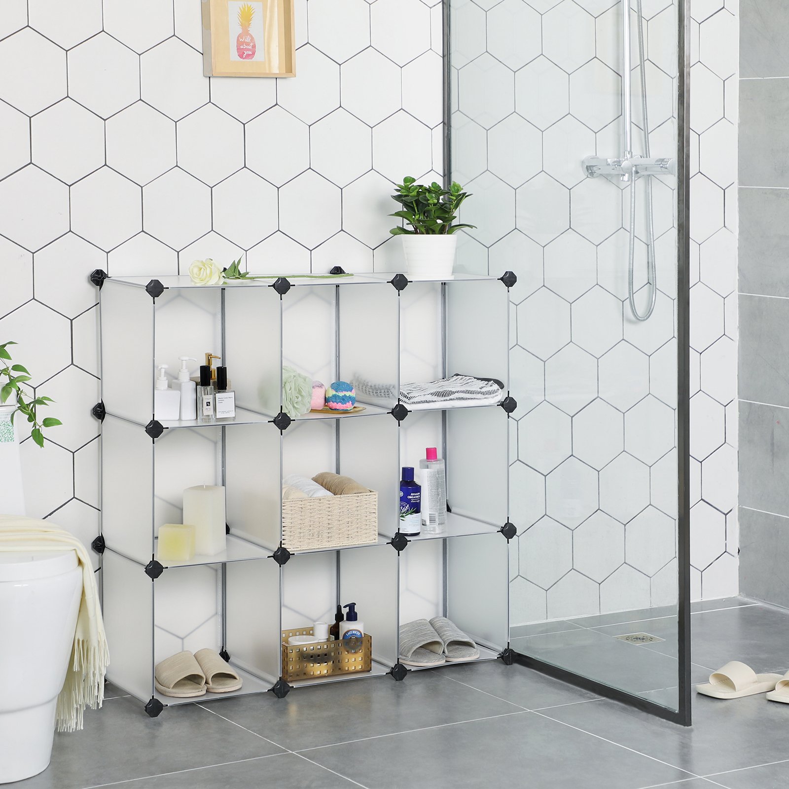 Songmics LPC115S armadio 9 cubi bianco