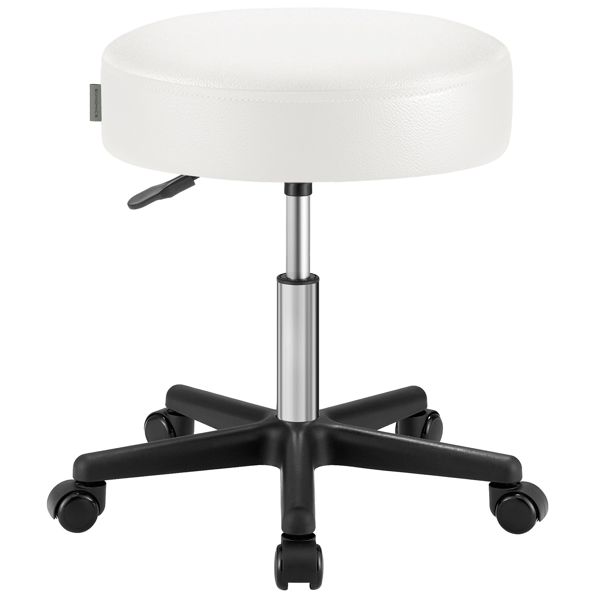 Songmics sgabello girevole regolabile ecopelle con ruote