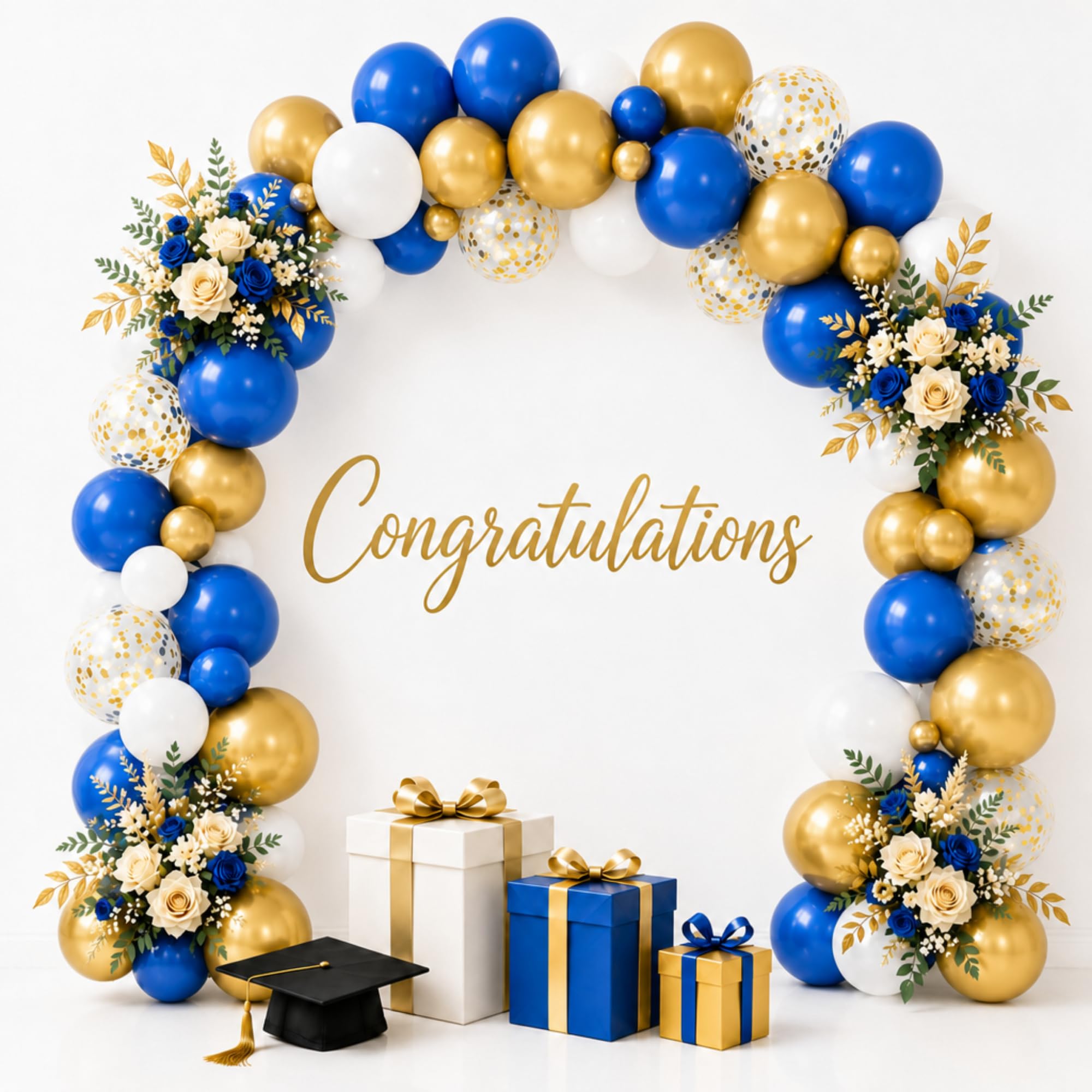 Ediesi palloncini blu e oro 30 cm 52 pezzi compleanno