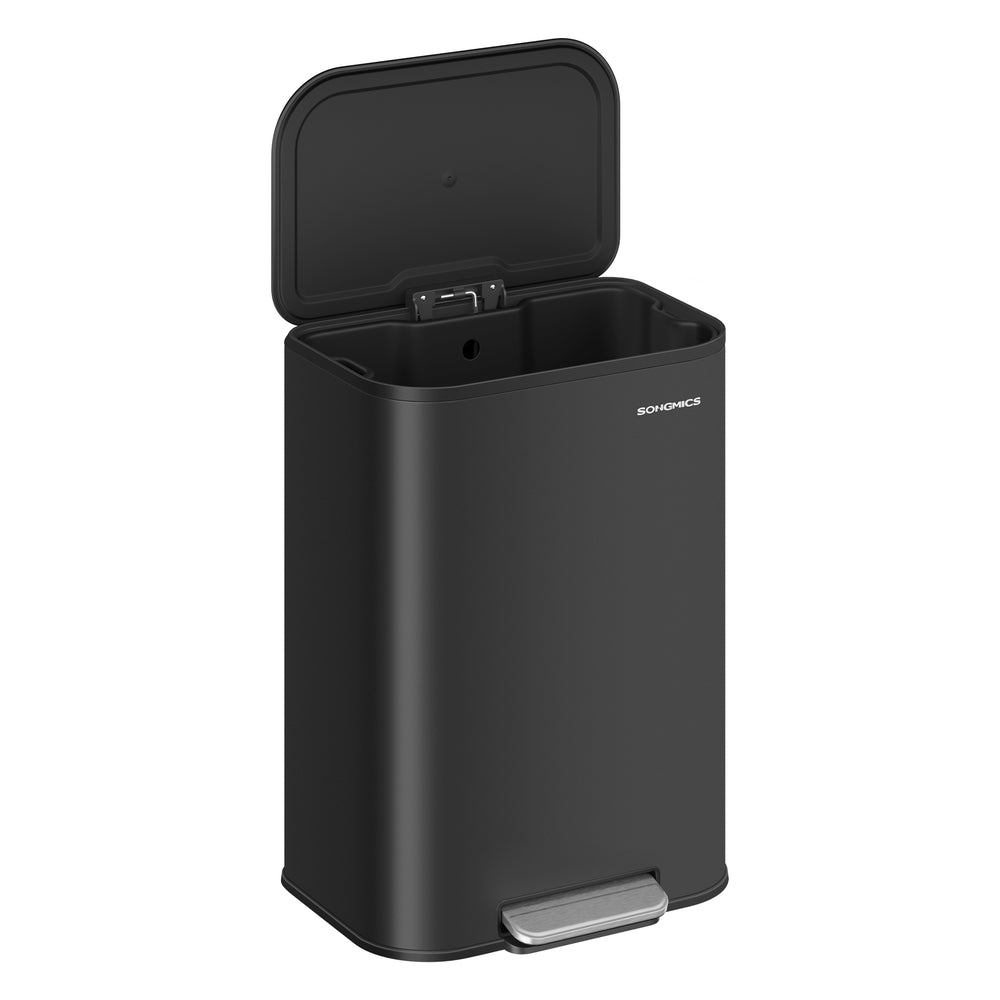 Songmics pattumiera 50 litri acciaio inox con pedale