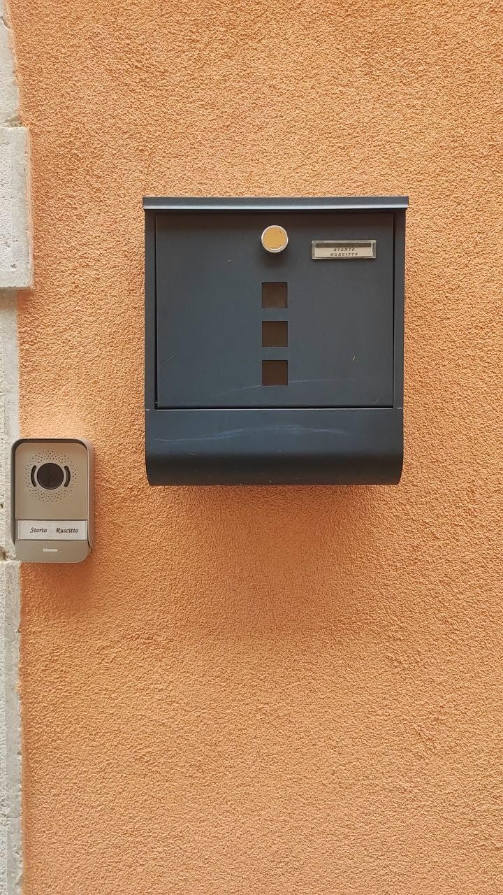 Songmics cassetta postale acciaio nera A4 30,8x33,8 cm