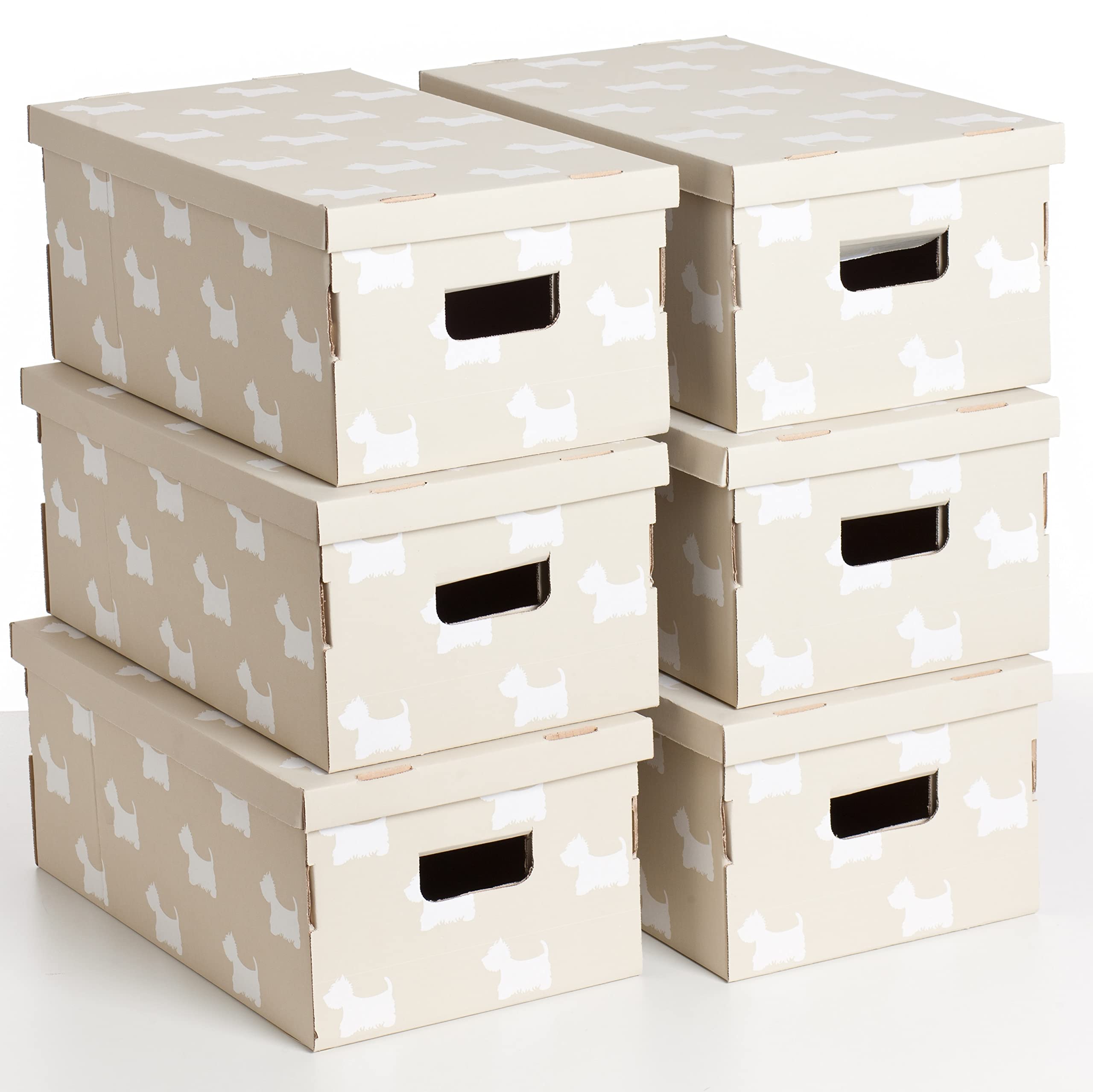 Lavatelli Flowers set 6 scatole cartone grigio 29x51x20