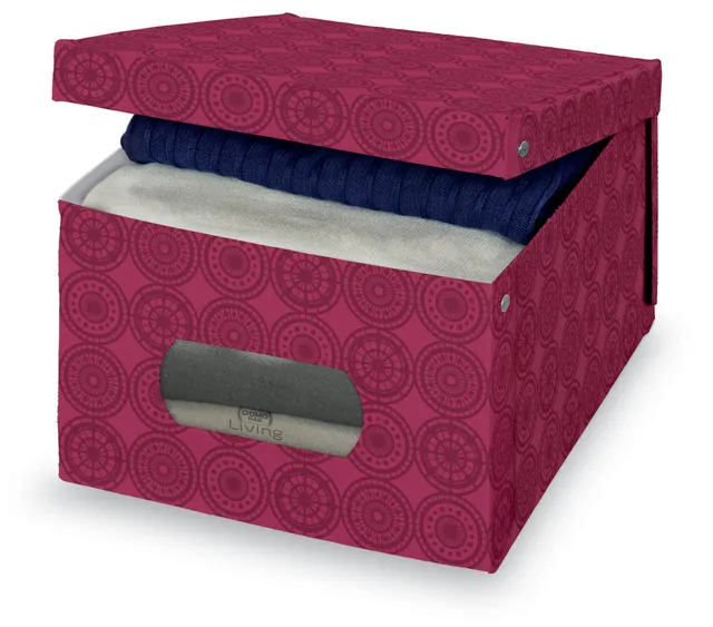 Domopak Ella Purple Scatola Armadio Bordeaux 50x39x24 cm