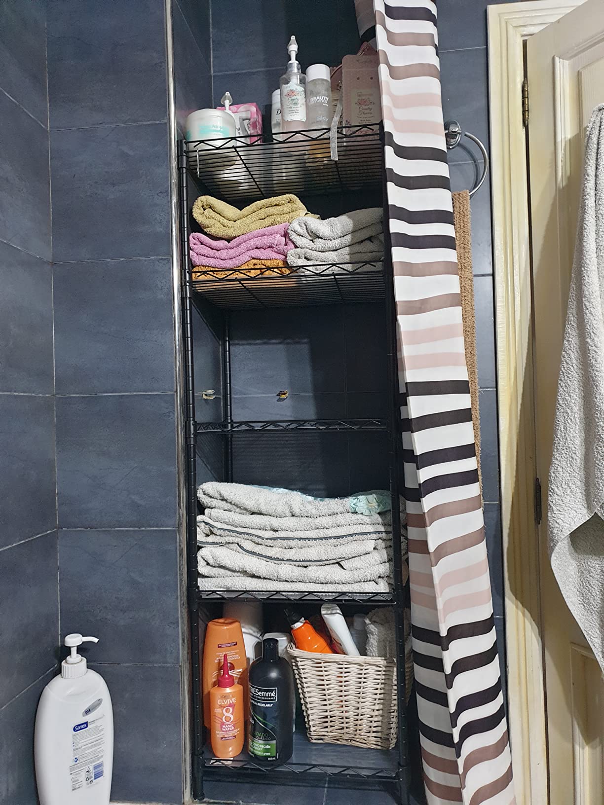 Songmics LGR116E01 scaffale metallo argento 6 ripiani 40x30
